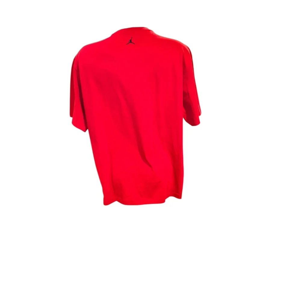 Men's Jordan Red Short Sleeve Tee M with Black Logo m41